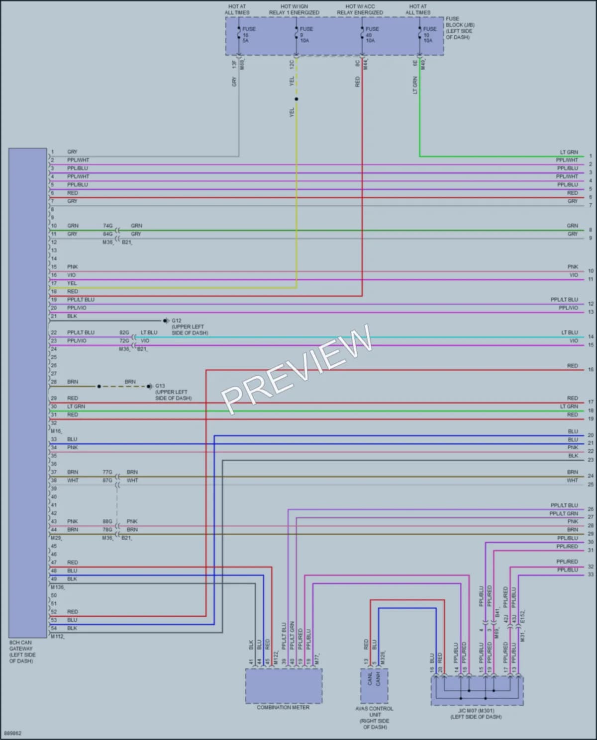 2024 Mitsubishi OutlanderPHEV Computer Data Lines wiring diagram preview