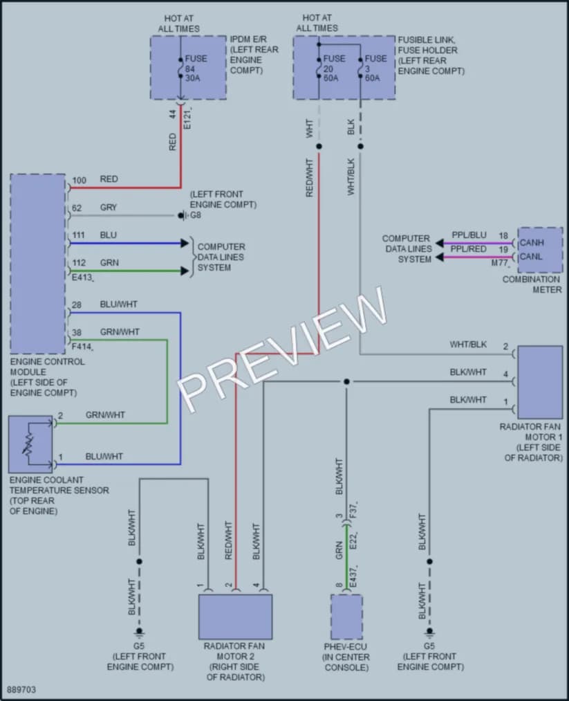 2024 Mitsubishi OutlanderPHEV Cooling Fan wiring diagram preview