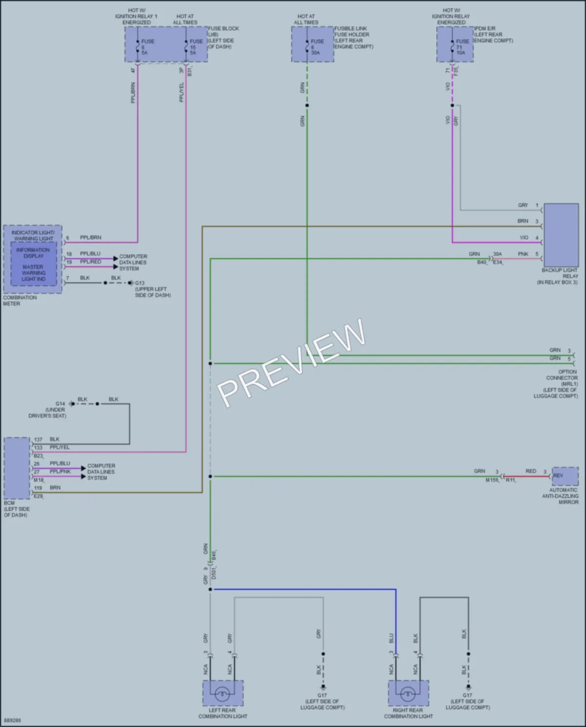 2024 Mitsubishi OutlanderPHEV Exterior Lights wiring diagram preview