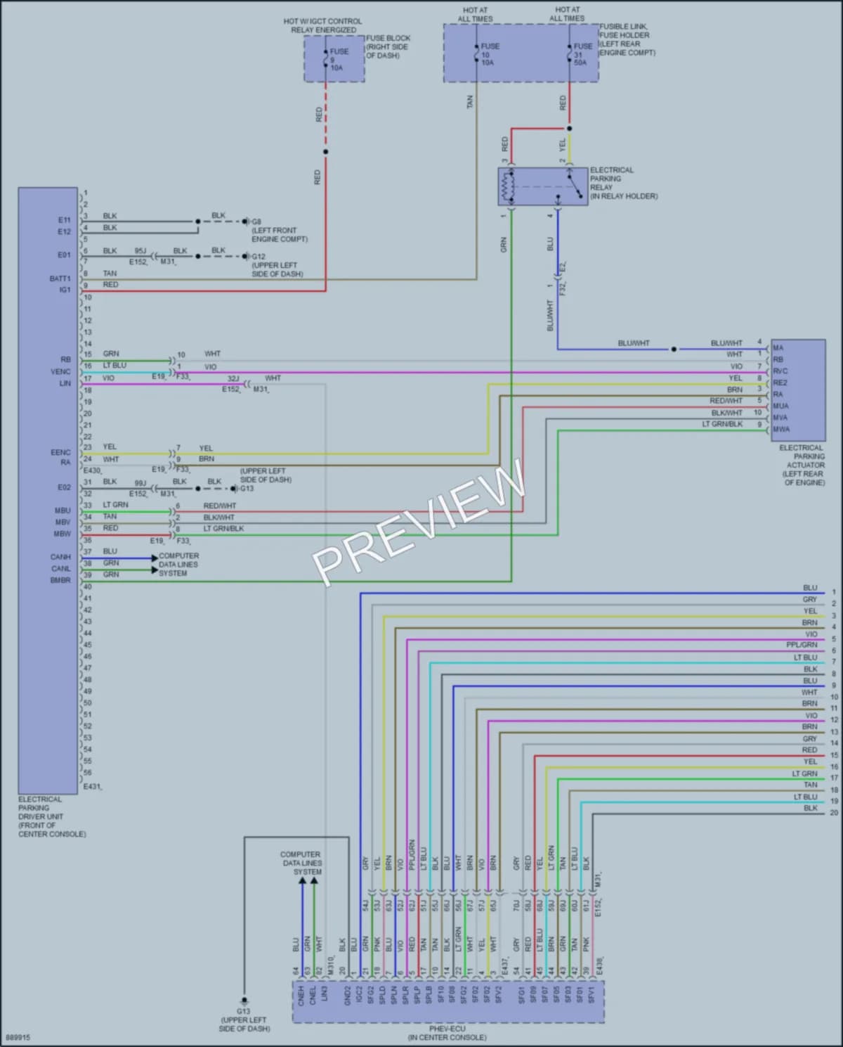 2024 Mitsubishi OutlanderPHEV Transmission wiring diagram preview