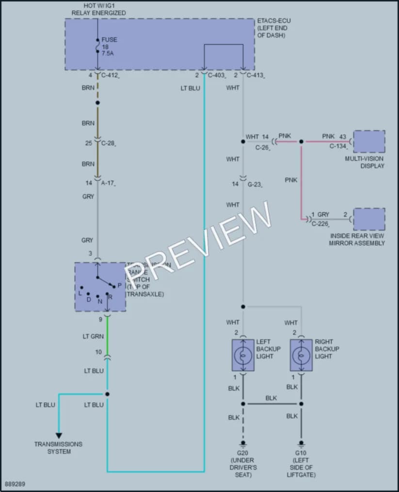2024 Mitsubishi OutlanderSport Exterior Lights wiring diagram preview