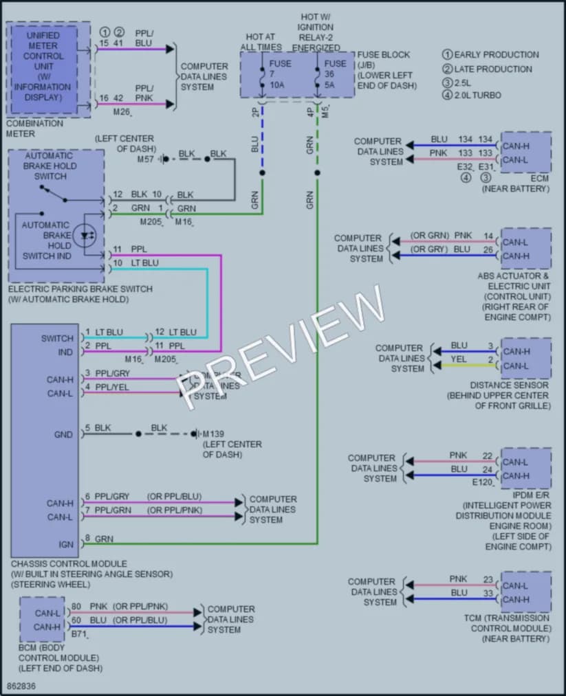 2024 Nissan Altima Electronic Suspension wiring diagram preview