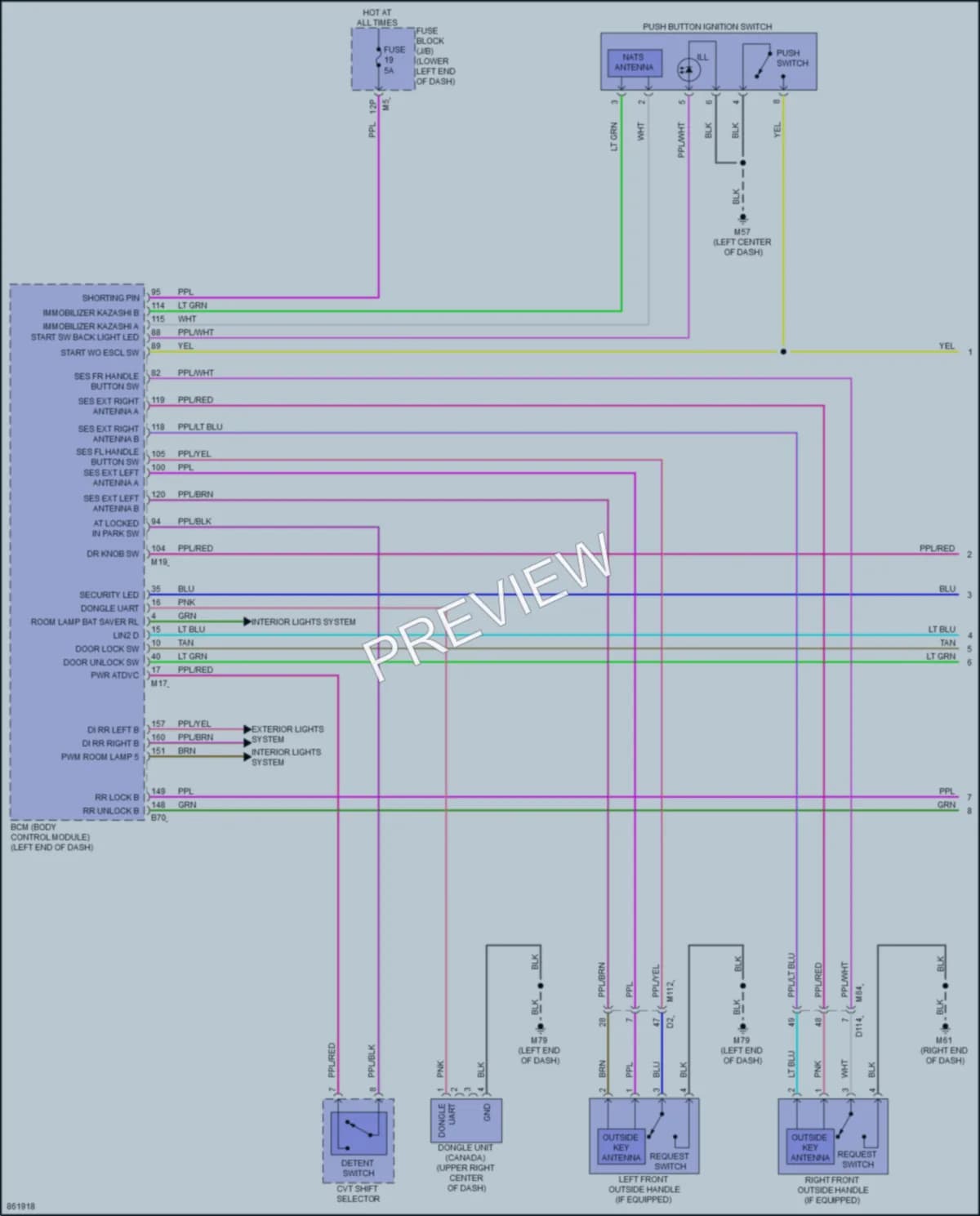 2024 Nissan Altima Power Door Locks wiring diagram preview