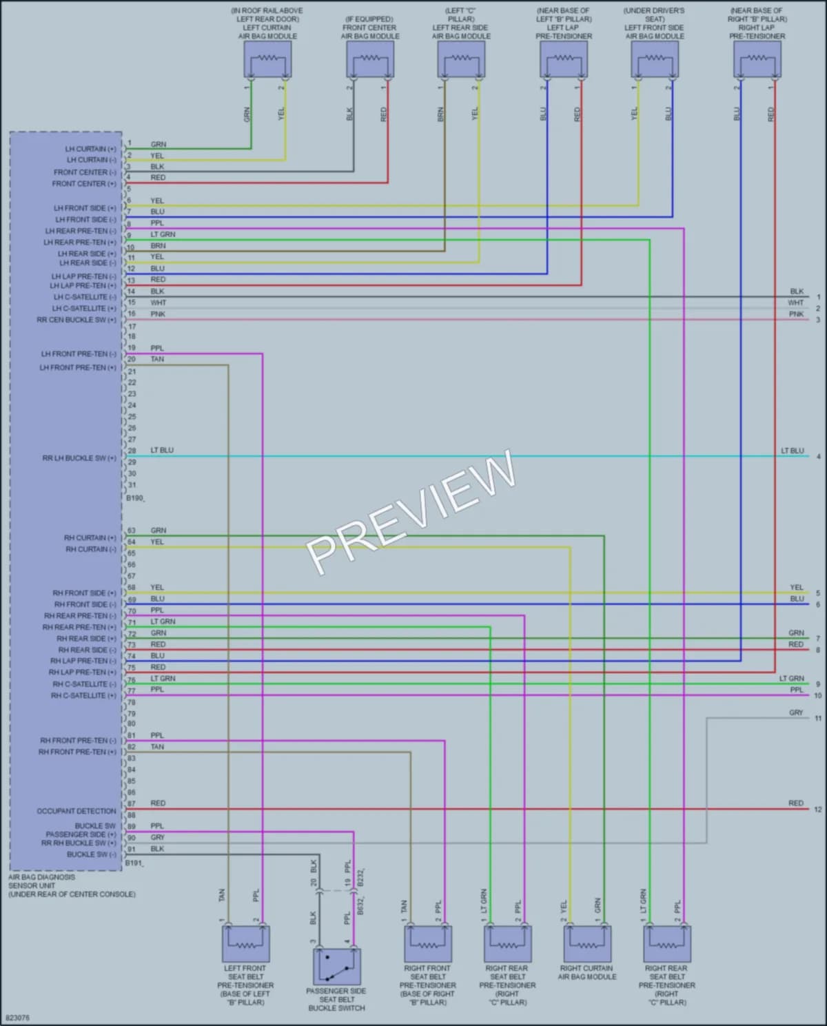 2024 Nissan Ariya Supplemental Restraints wiring diagram preview