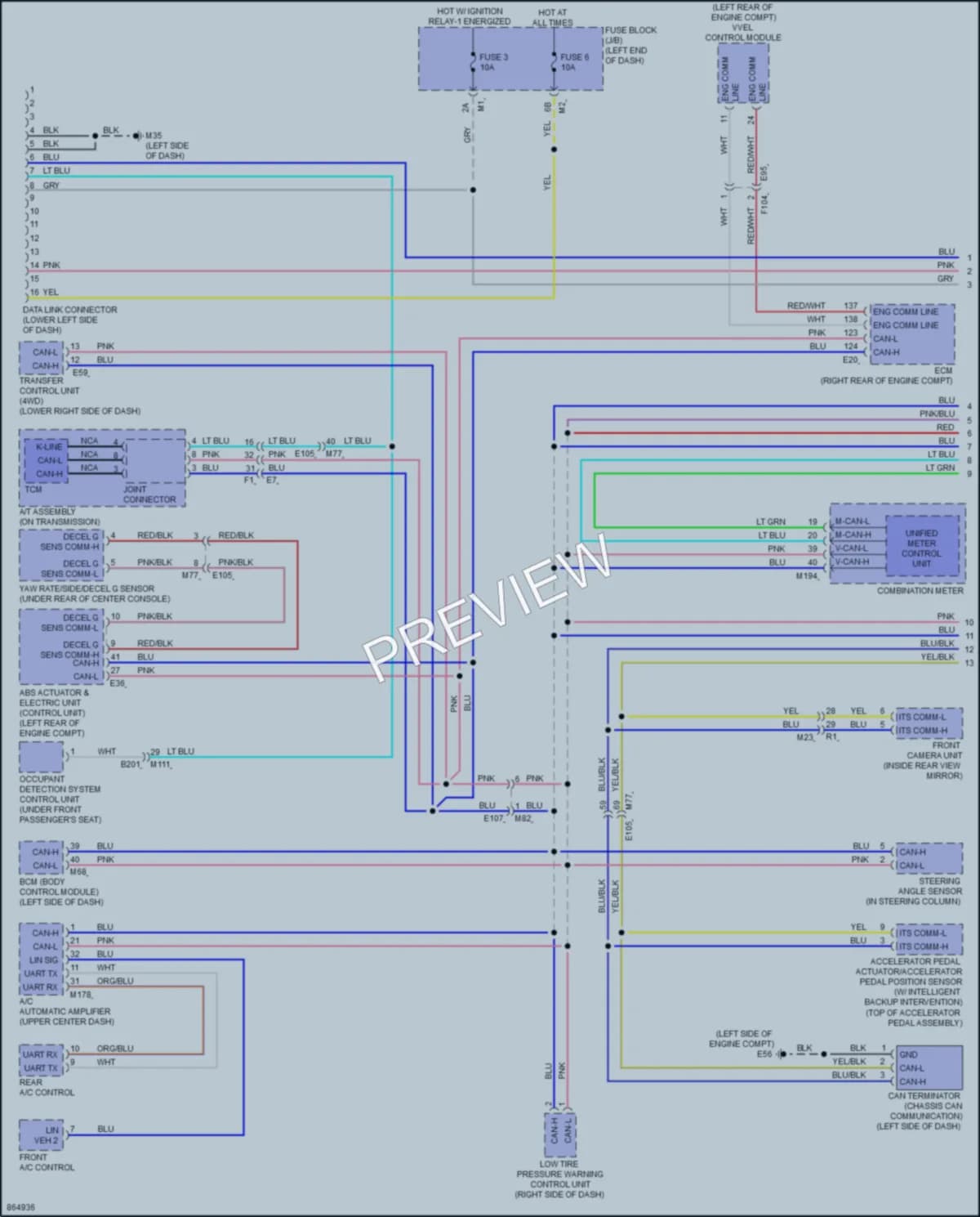 2024 Nissan Armada Computer Data Lines wiring diagram preview
