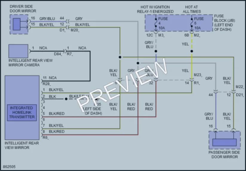 2024 Nissan Armada Power Mirrors wiring diagram preview