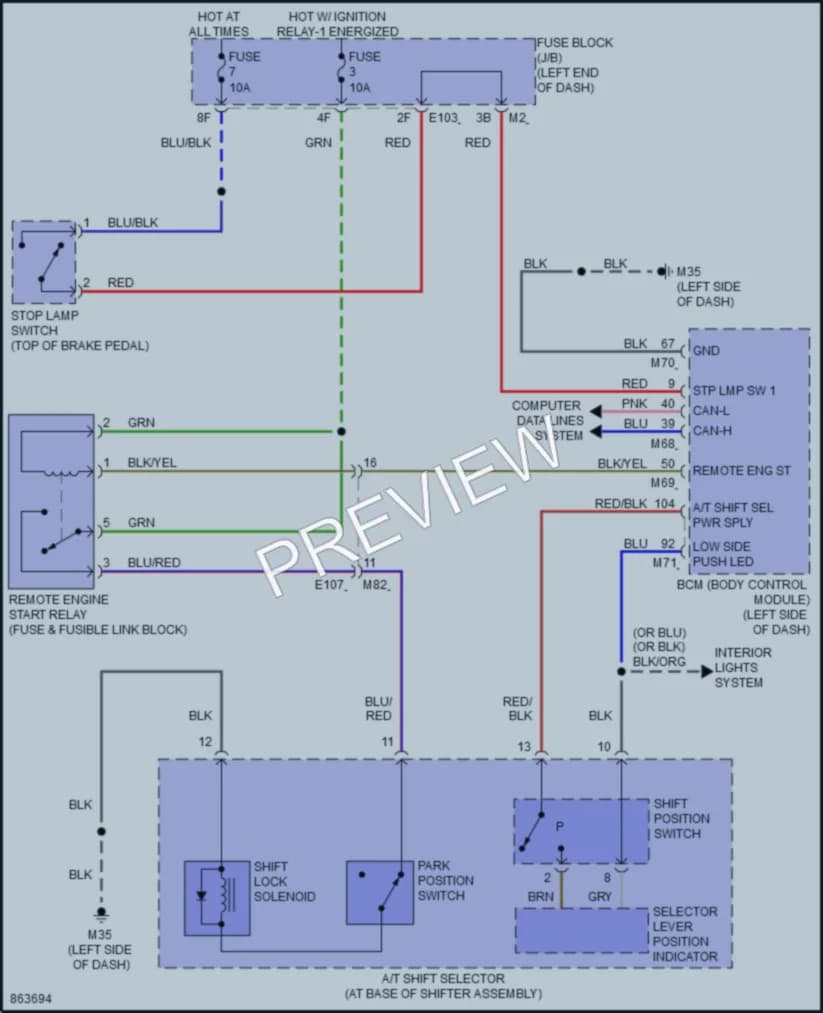 2024 Nissan Armada Shift Interlock wiring diagram preview