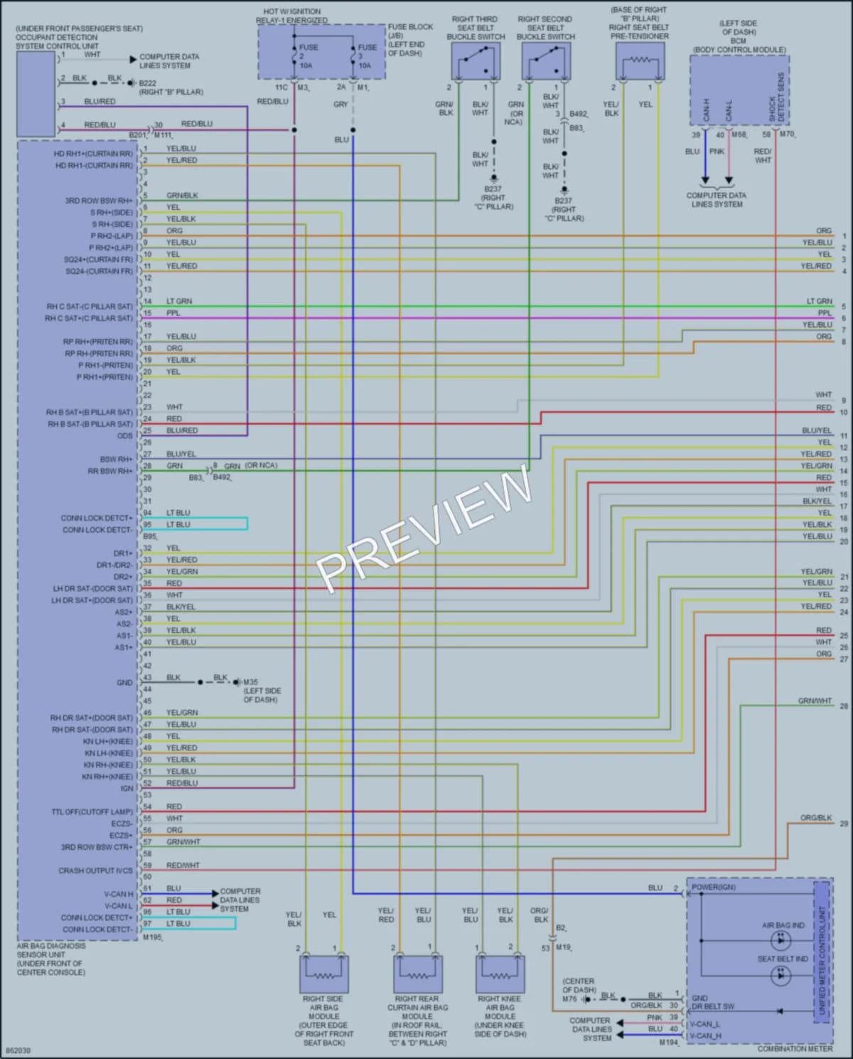 2024 Nissan Armada Supplemental Restraints wiring diagram preview