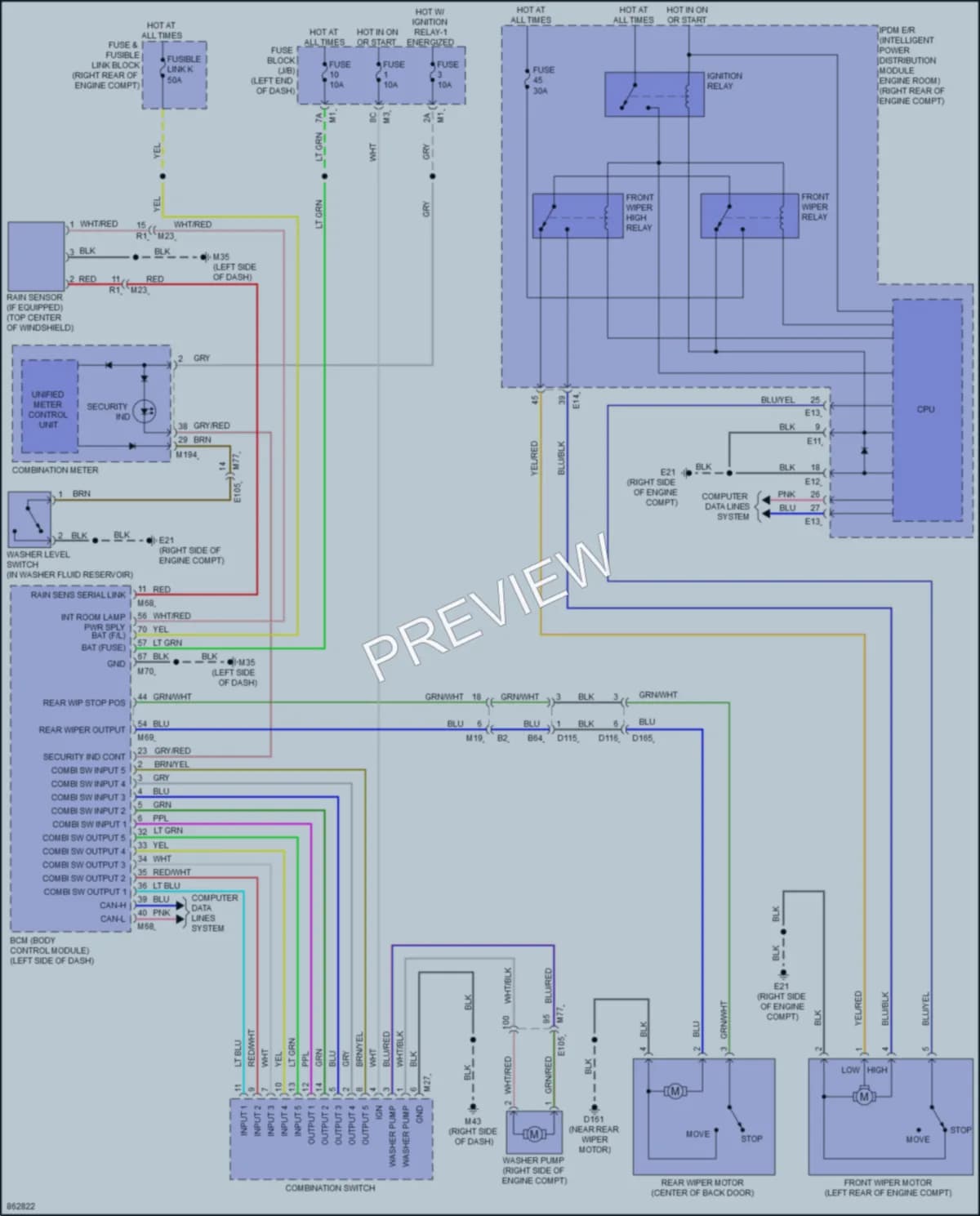 2024 Nissan Armada Wiper Washer wiring diagram preview