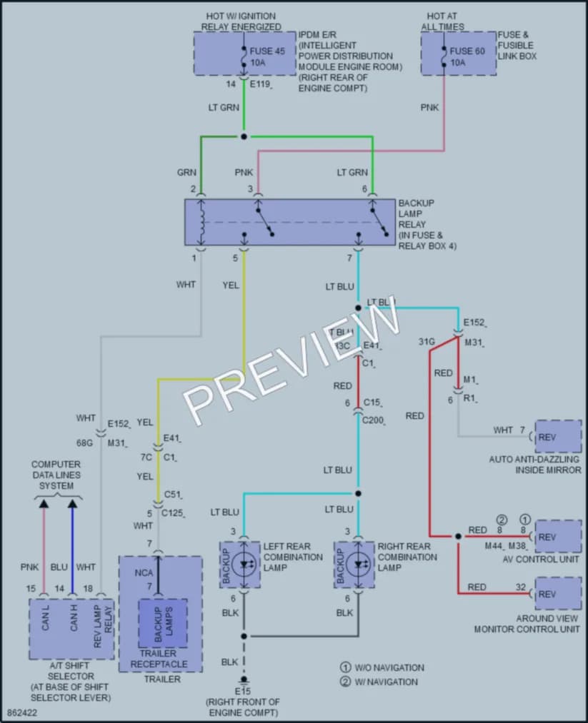 2024 Nissan Frontier Exterior Lights wiring diagram preview