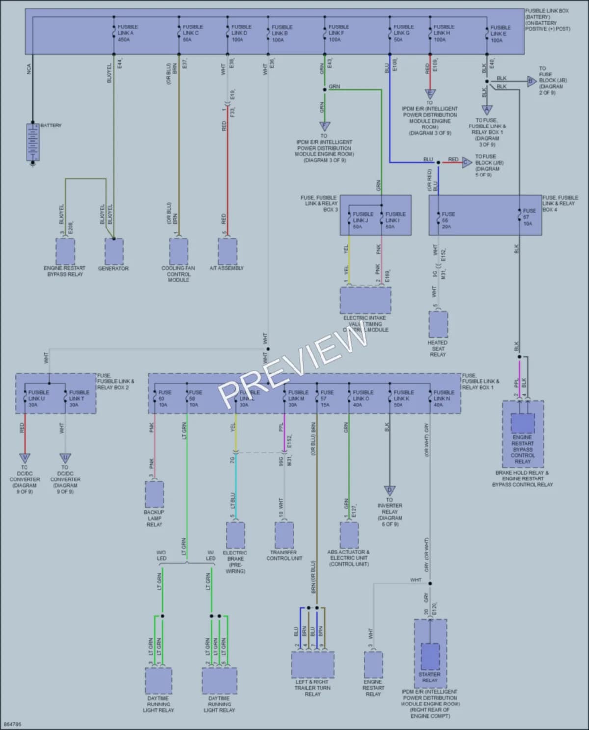 2024 Nissan Frontier Power Distribution wiring diagram preview