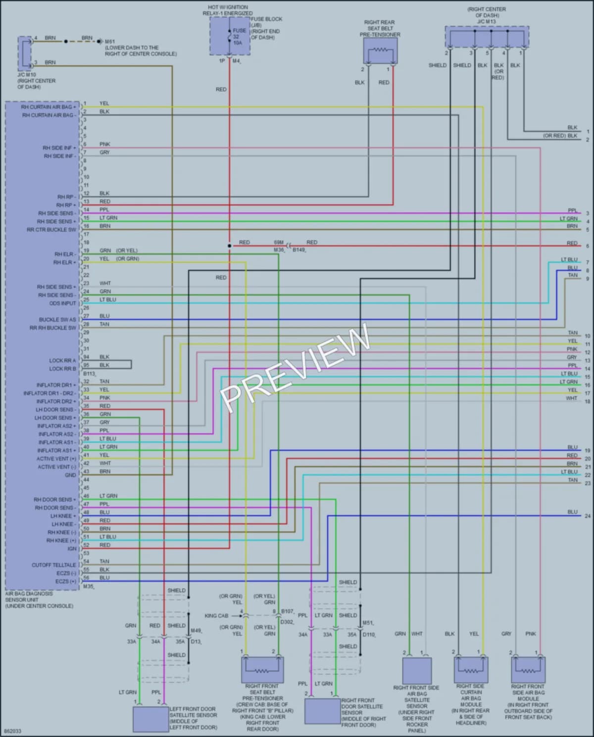 2024 Nissan Frontier Supplemental Restraints wiring diagram preview