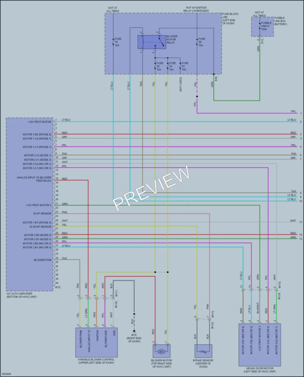 2024 Nissan Kicks Air Conditioning wiring diagram preview