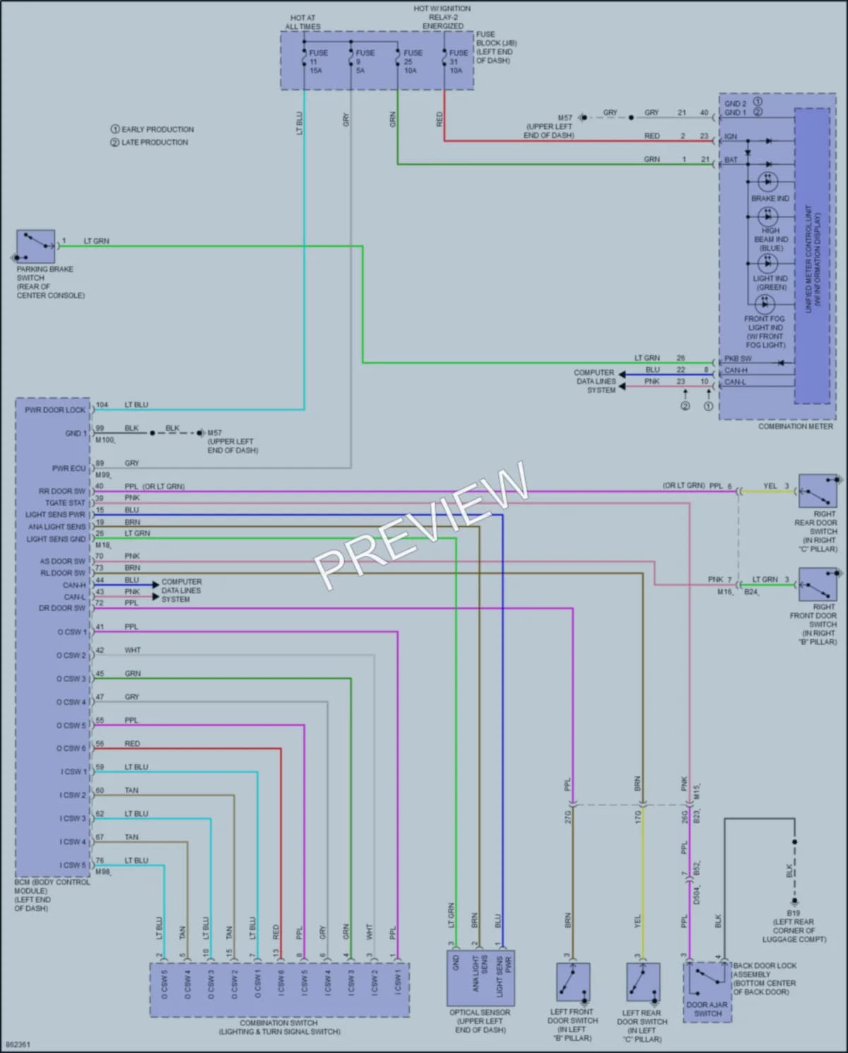 2024 Nissan Kicks Headlights wiring diagram preview