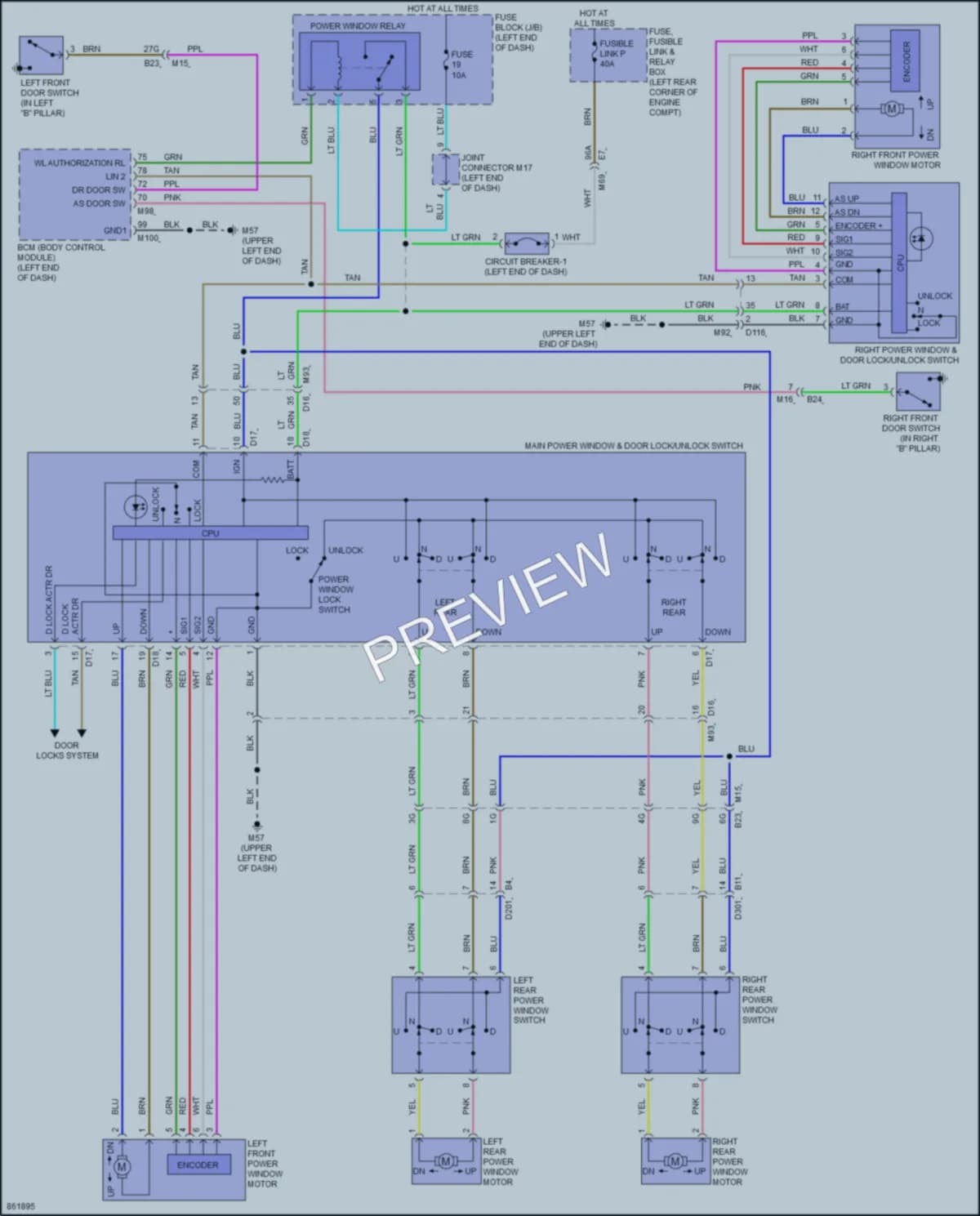 2024 Nissan Kicks Power Windows wiring diagram preview