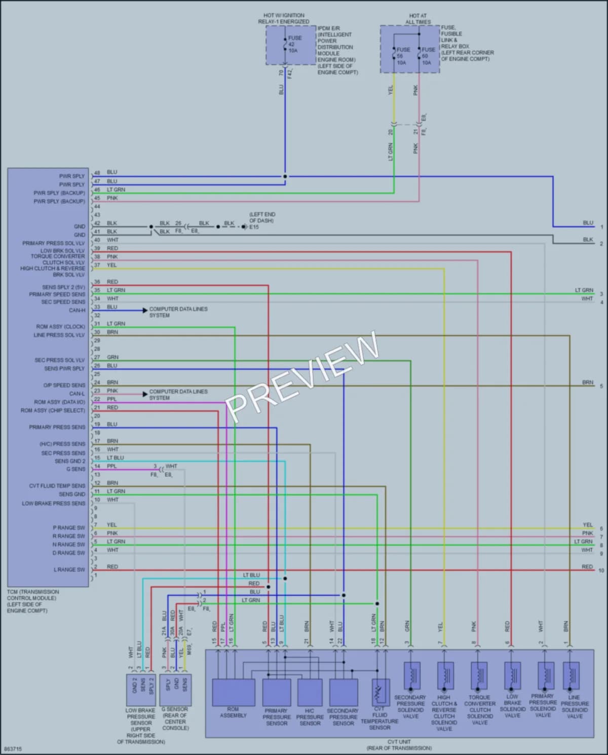 2024 Nissan Kicks Transmission wiring diagram preview