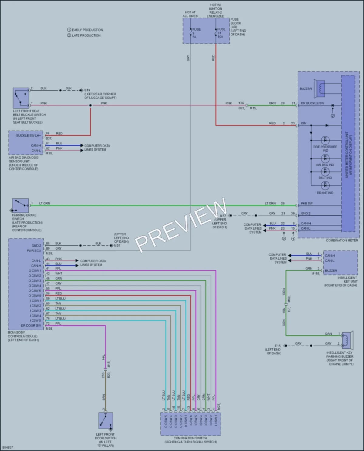 2024 Nissan Kicks Warning Systems wiring diagram preview