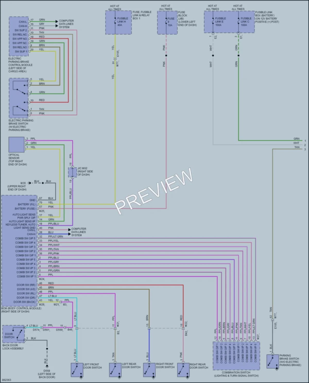 2024 Nissan LEAF Headlights wiring diagram preview