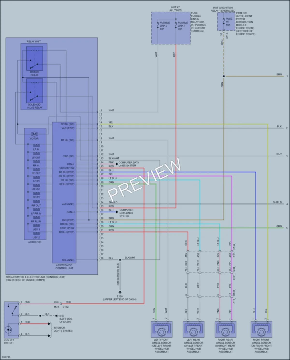 2024 Nissan Murano Anti Lock Brakes wiring diagram preview