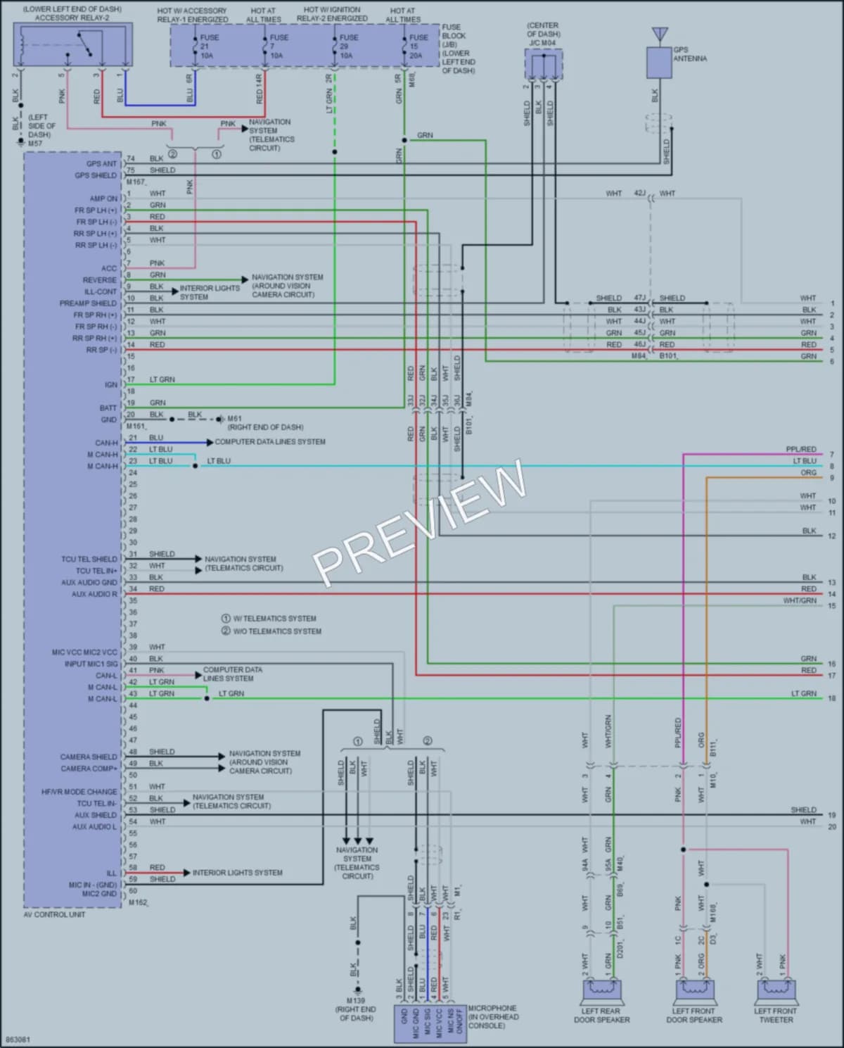 2024 Nissan Murano Radio wiring diagram preview
