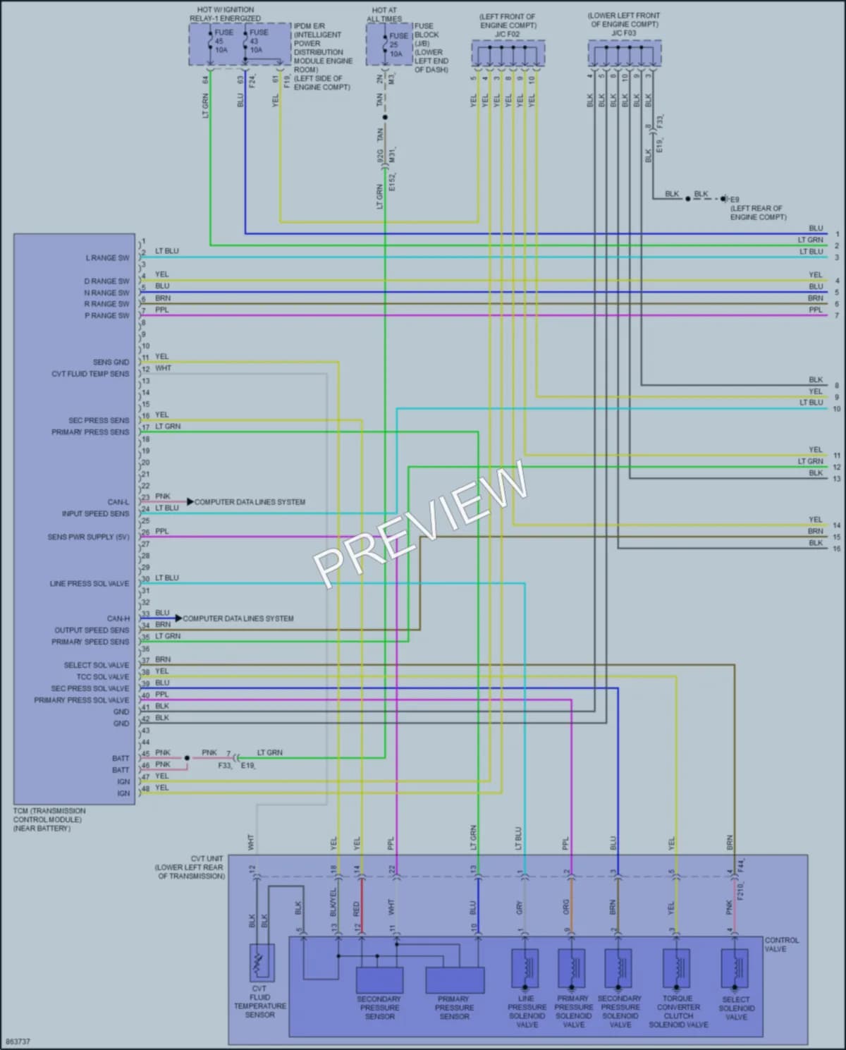 2024 Nissan Murano Transmission wiring diagram preview