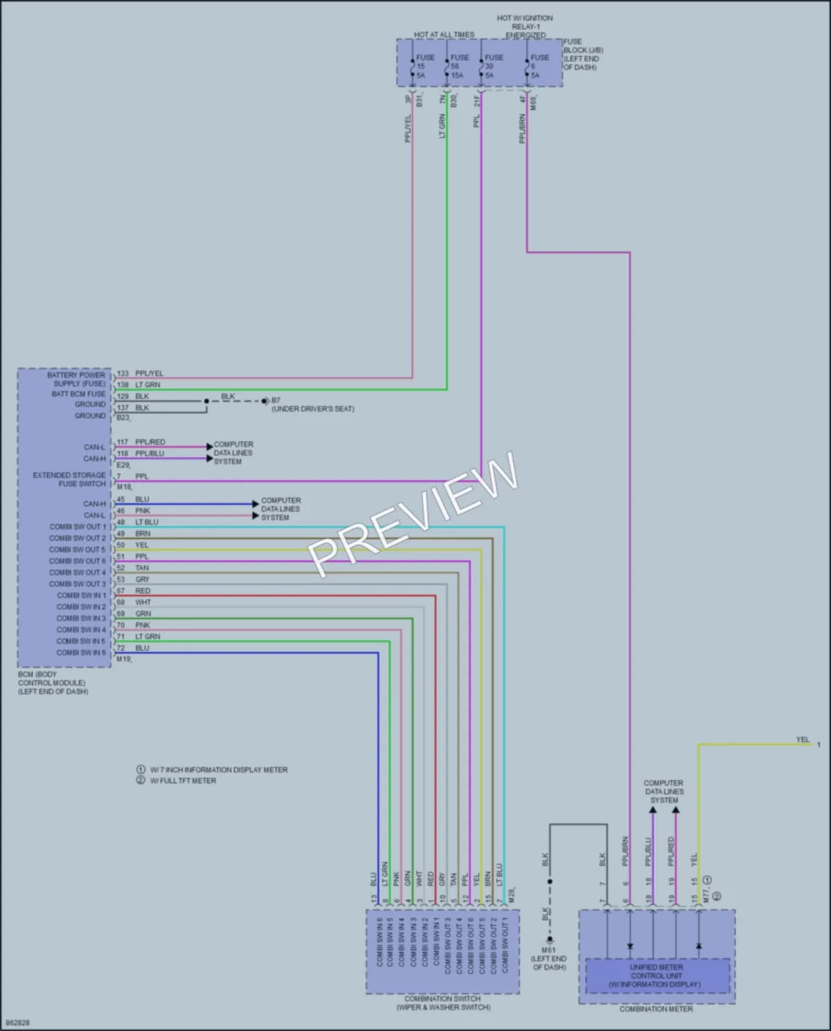 2024 Nissan Rogue Wiper Washer wiring diagram preview