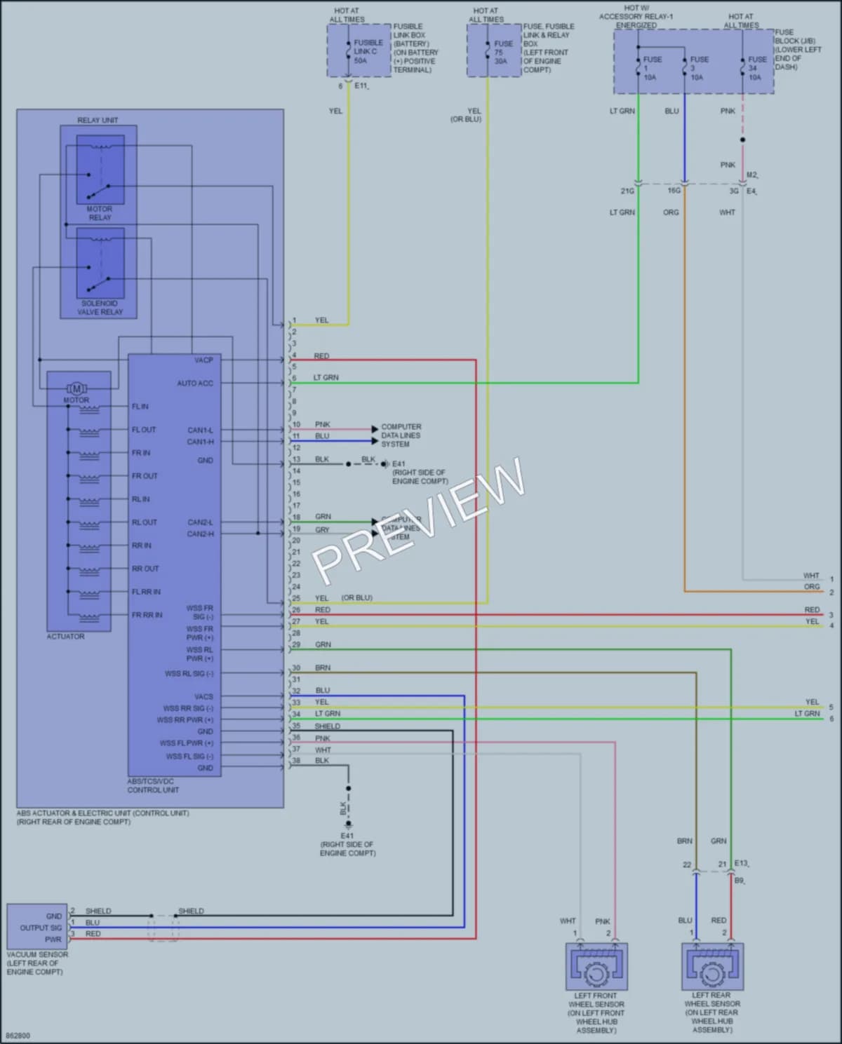 2024 Nissan Sentra Anti Lock Brakes wiring diagram preview
