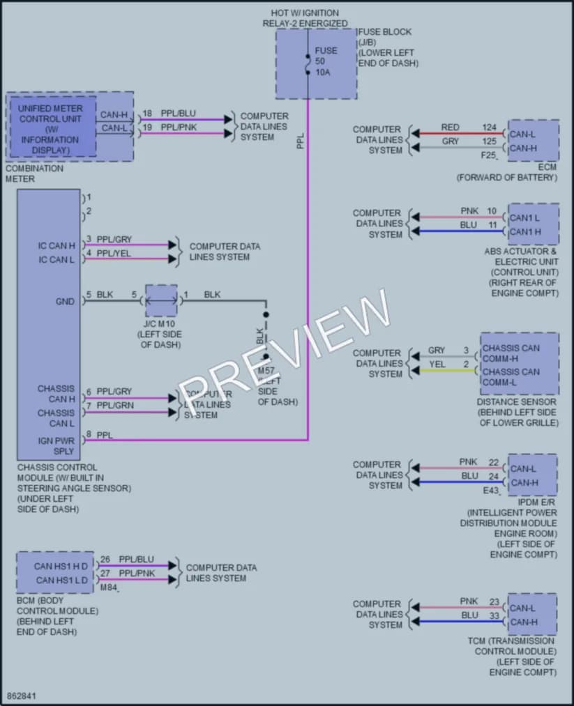 2024 Nissan Sentra Electronic Suspension wiring diagram preview
