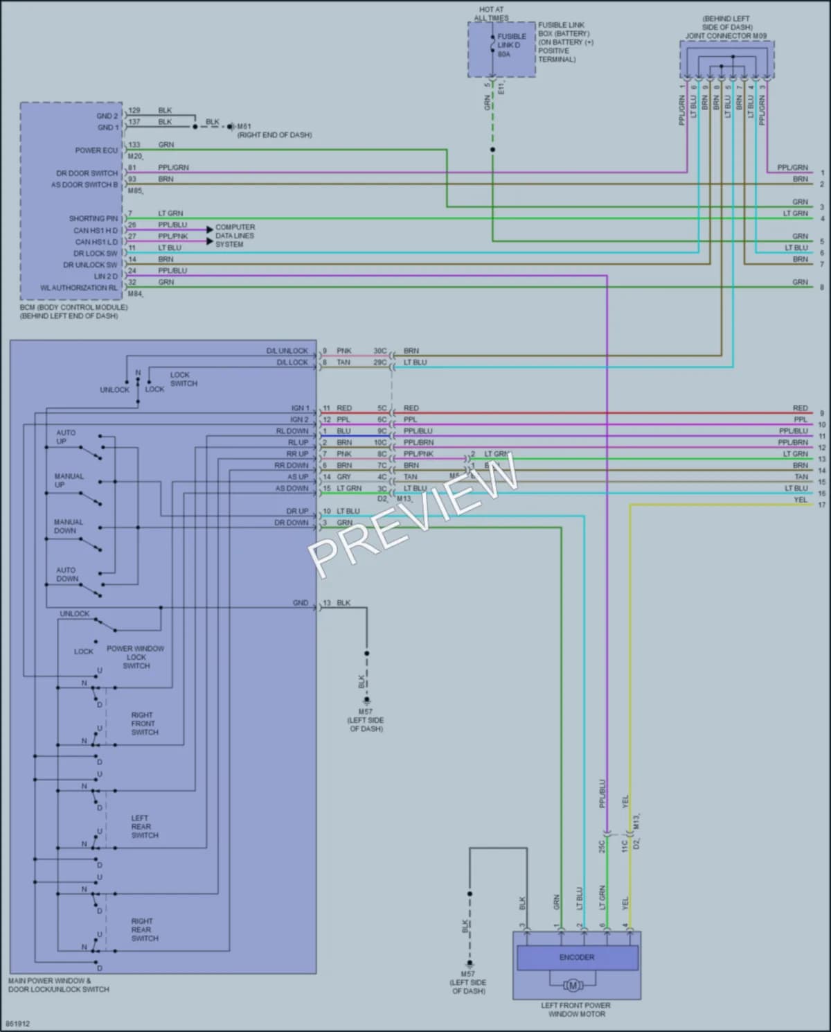 2024 Nissan Sentra Power Windows wiring diagram preview