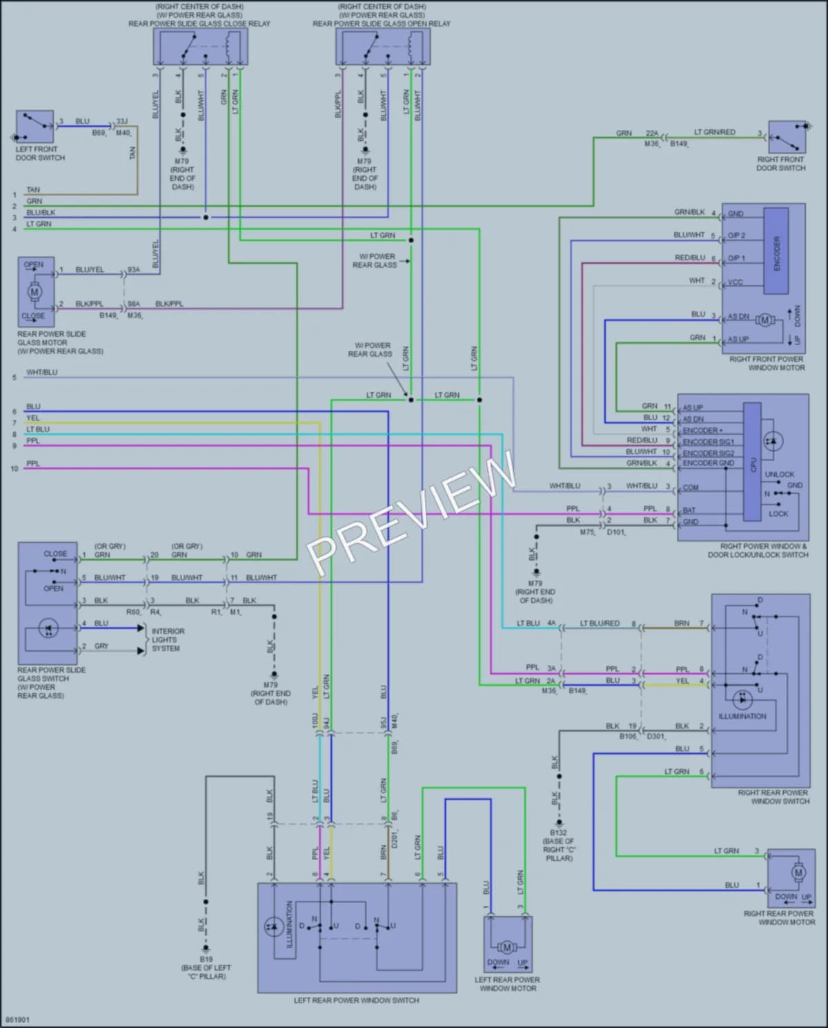2024 Nissan Titan Power Windows wiring diagram preview
