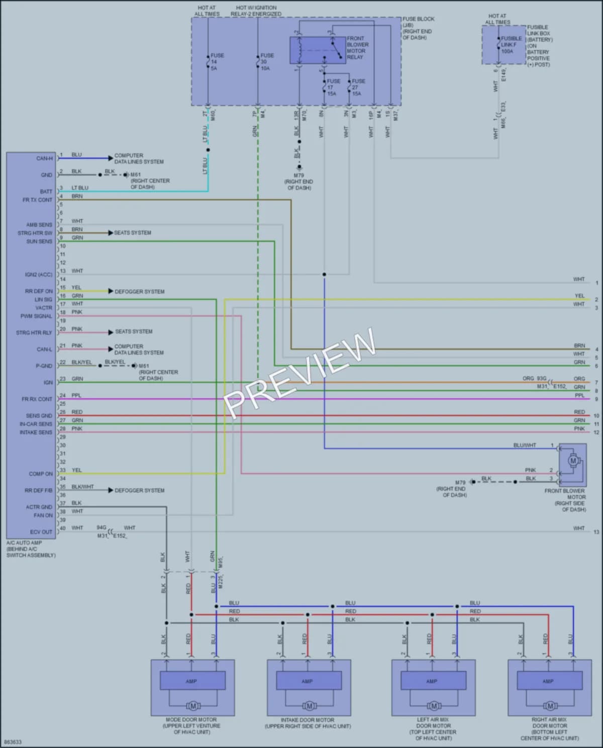 2024 Nissan TitanXD Air Conditioning wiring diagram preview