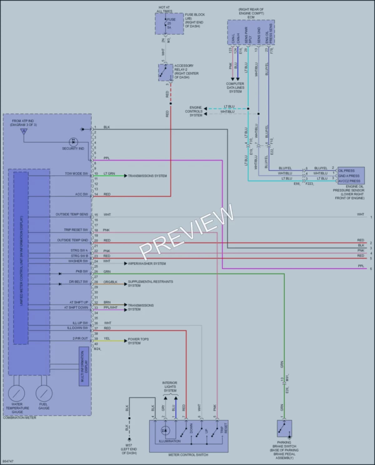 2024 Nissan TitanXD Instrument Cluster wiring diagram preview