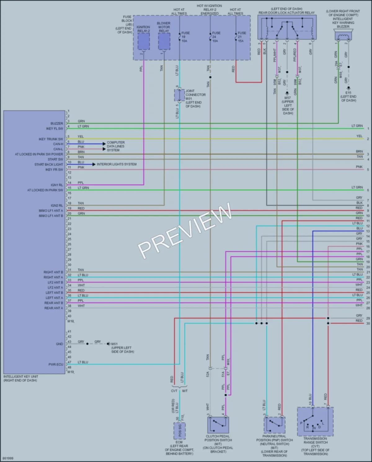 2024 Nissan Versa Anti Theft wiring diagram preview