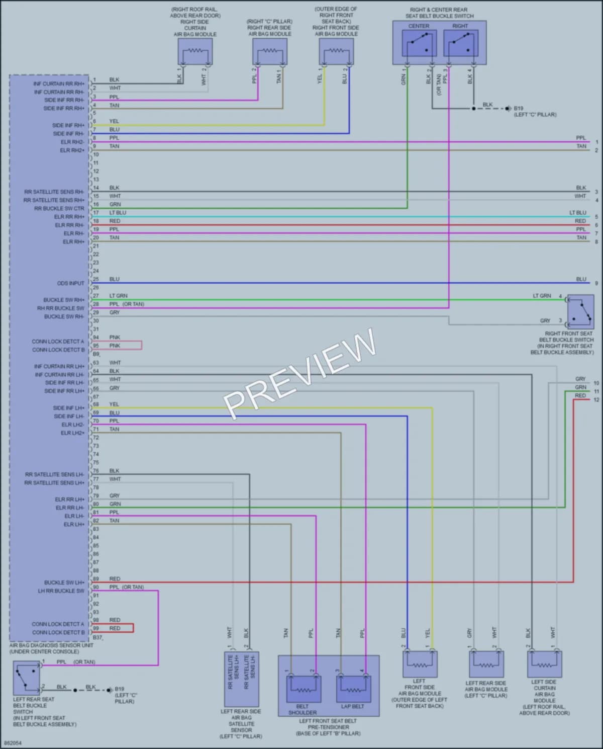 2024 Nissan Versa Supplemental Restraints wiring diagram preview