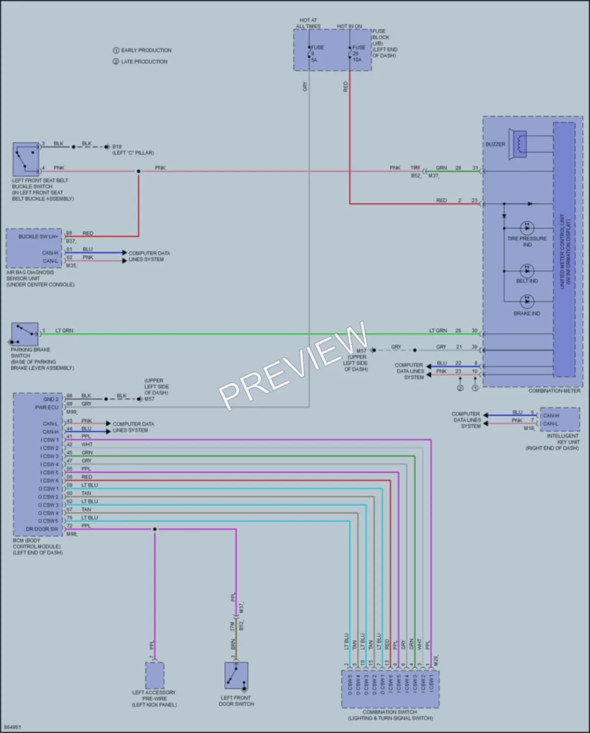 2024 Nissan Versa Warning Systems wiring diagram preview