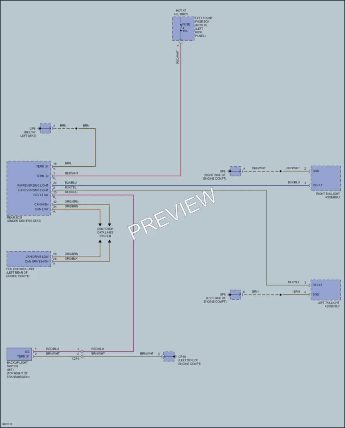 2024 Porsche 718Boxster Exterior Lights wiring diagram preview