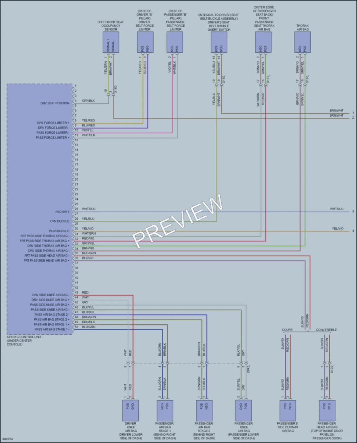 2024 Porsche 718Boxster Supplemental Restraints wiring diagram preview