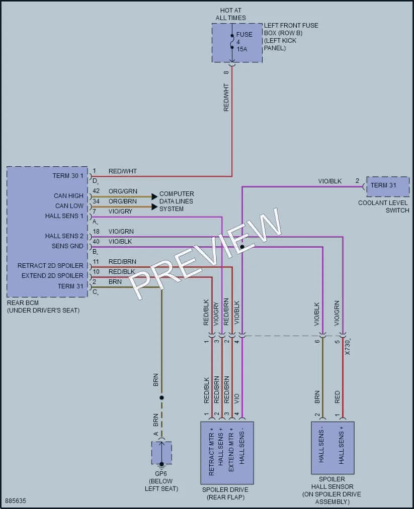 2024 Porsche 718Cayman Active Bodyworks wiring diagram preview