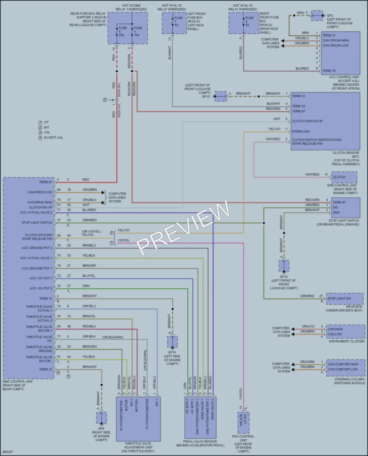 2024 Porsche 718Cayman Cruise Control wiring diagram preview