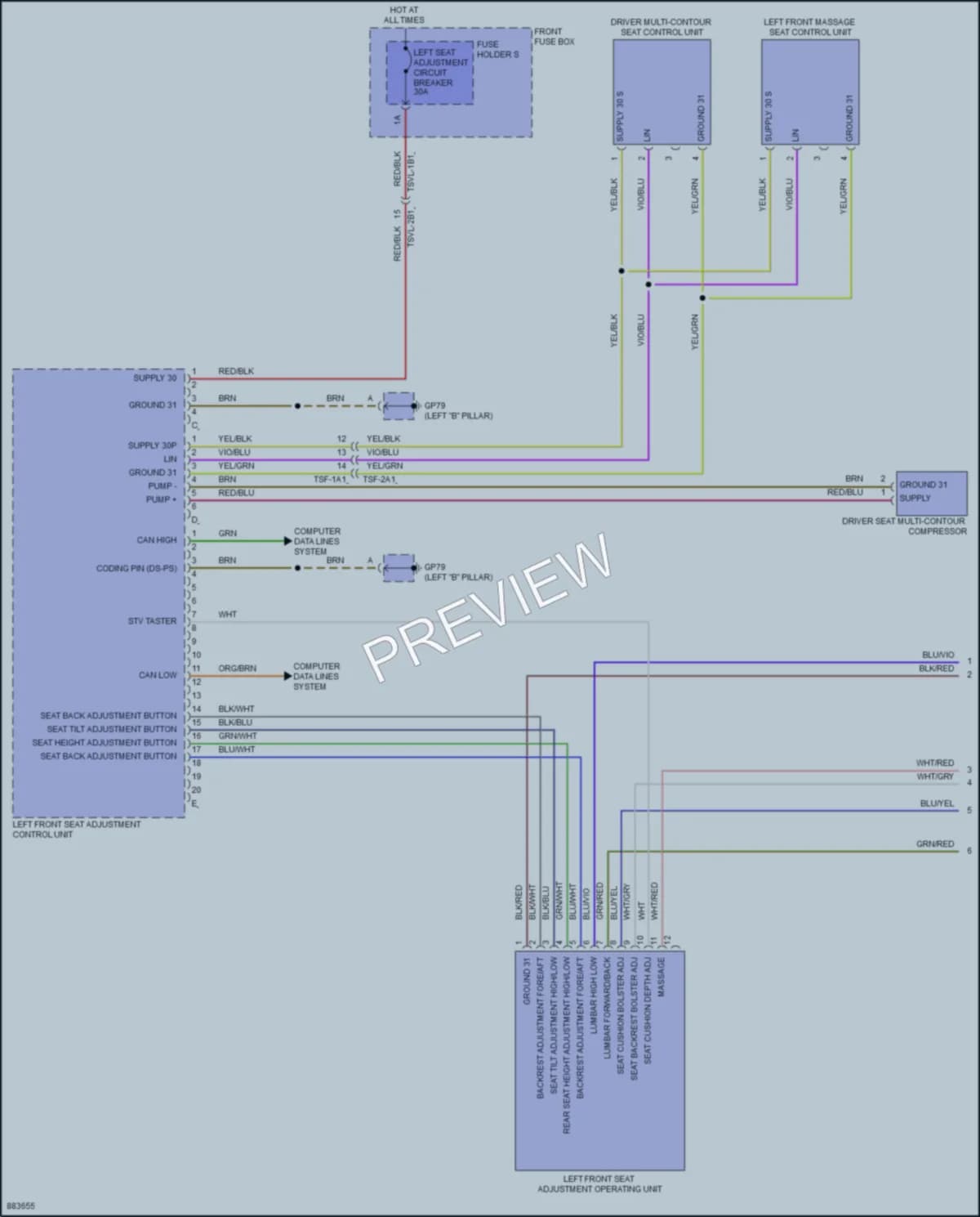 2024 Porsche Cayenne Memory Systems wiring diagram preview