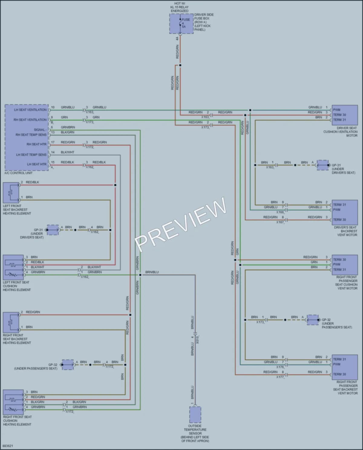 2024 Porsche Macan Power Seats wiring diagram preview