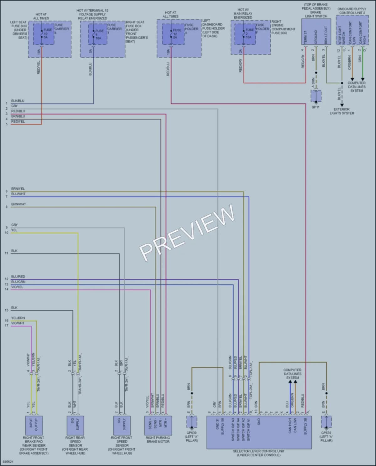 2024 Porsche Panamera Anti Lock Brakes wiring diagram preview