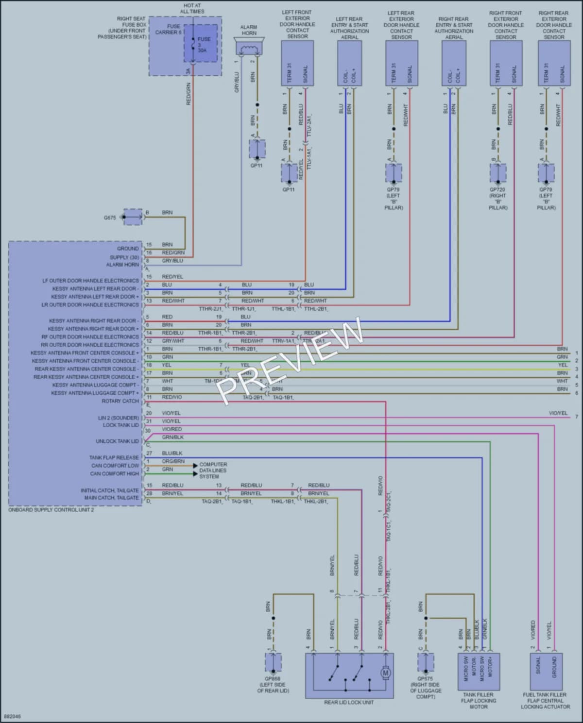 2024 Porsche Panamera Anti Theft wiring diagram preview