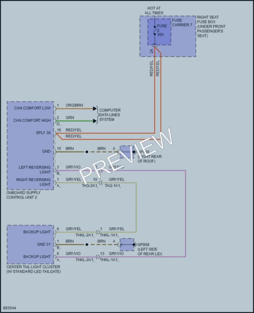 2024 Porsche Panamera Exterior Lights wiring diagram preview