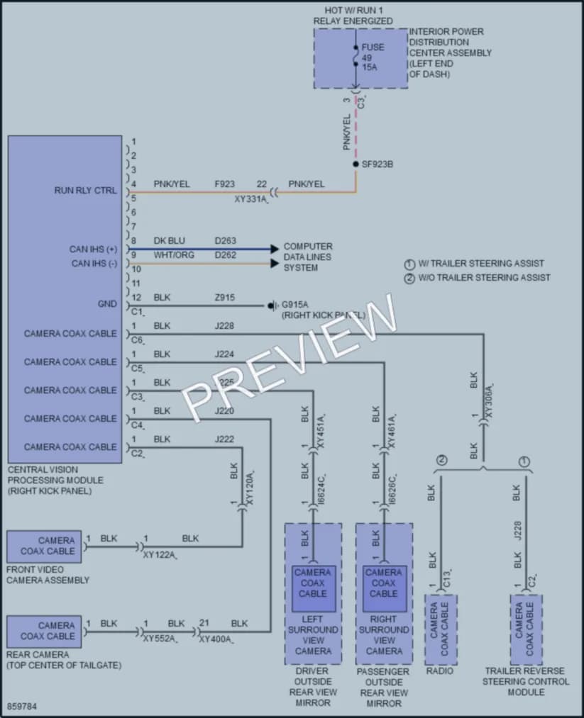2024 Ram 1500 Navigation wiring diagram preview