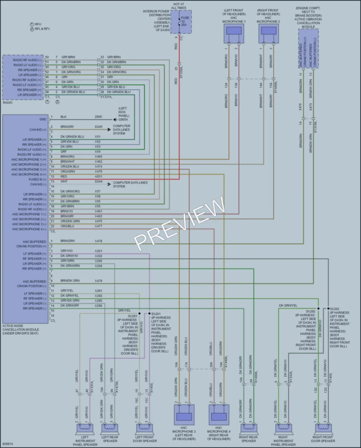 2024 Ram 1500 Radio wiring diagram preview