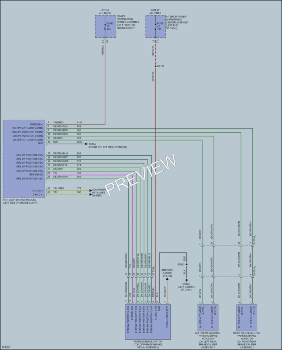 2024 Ram 1500 Shift Interlock wiring diagram preview
