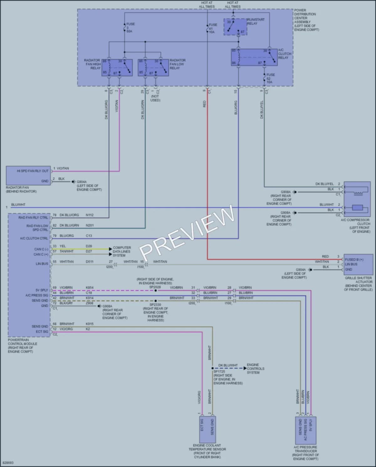 2024 Ram 1500Classic Air Conditioning wiring diagram preview