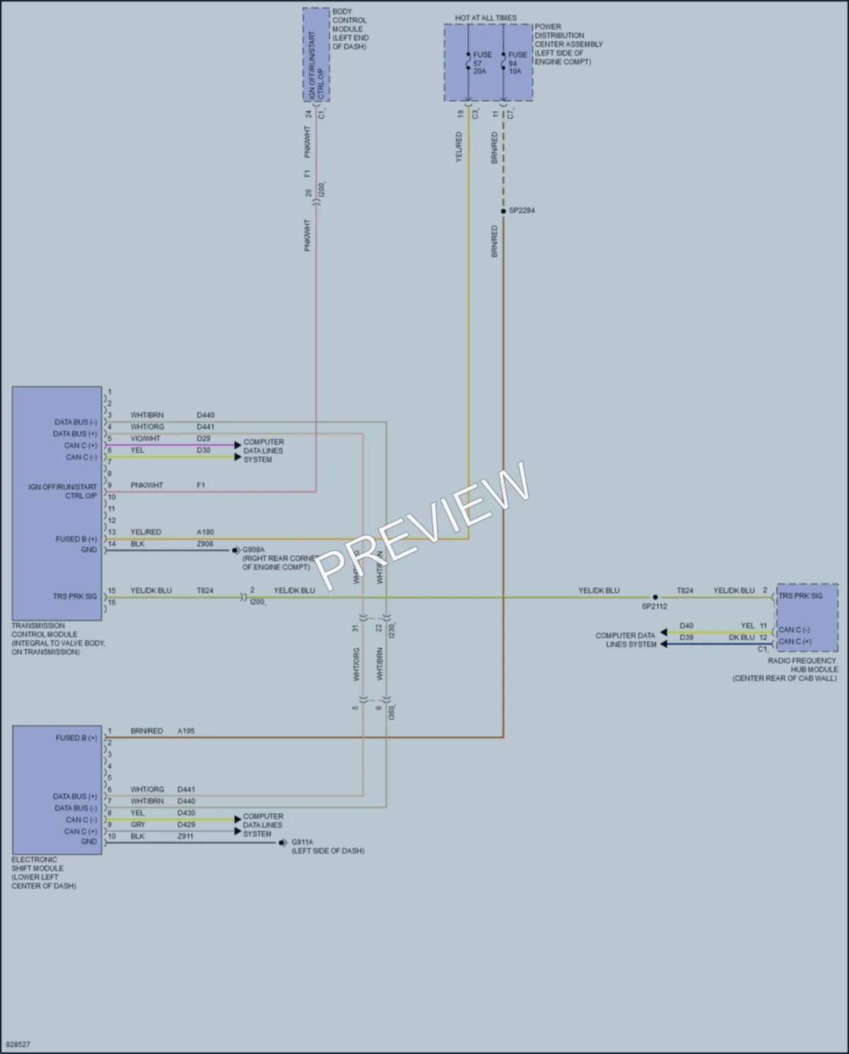 2024 Ram 1500Classic Transmission wiring diagram preview