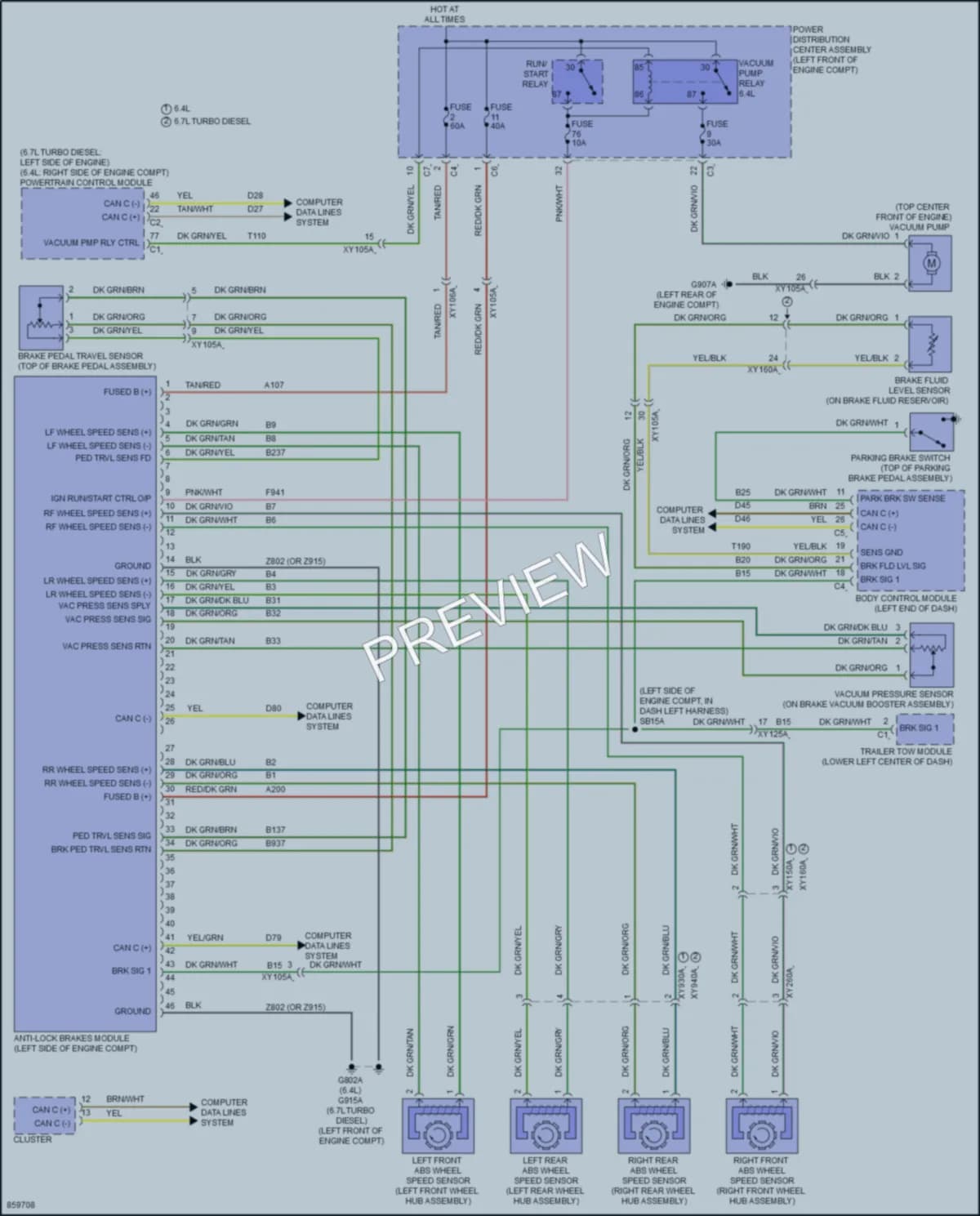 2024 Ram 2500 Anti Lock Brakes wiring diagram preview